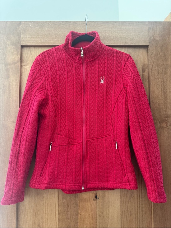 Spyder Jackets & Blazers - Spyder Pink Cable-Knit Full-Zip Teddy Jacket